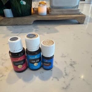 YOUNG LIVING ESSENTIAL OIL BUNDLE OF 3 ENDOFLEX, COOL AZUL, PANAWAY
